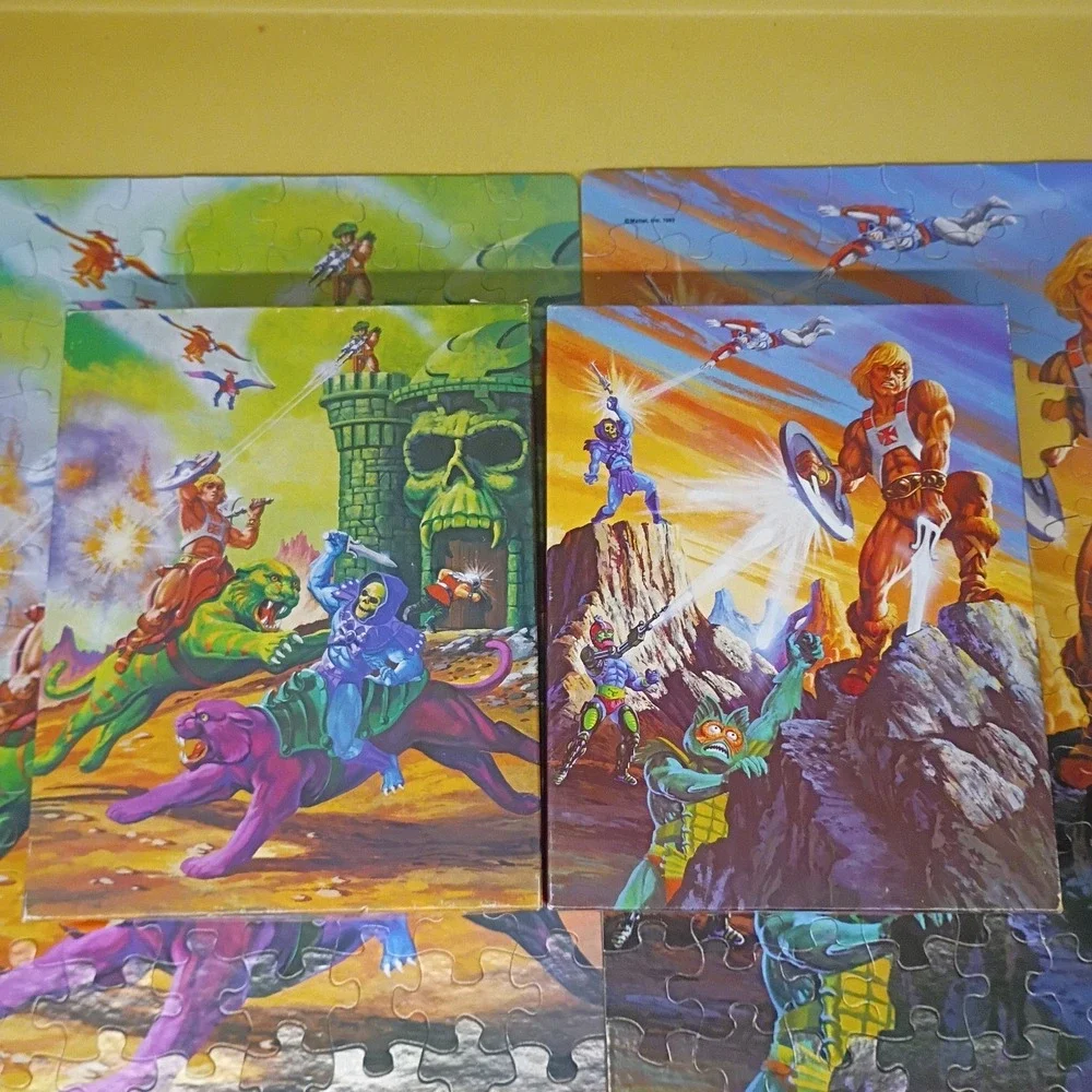 Vintage 80's Masters of the Universe He-Man Golden Jigsaw Puzzle Lot (1 Missing)